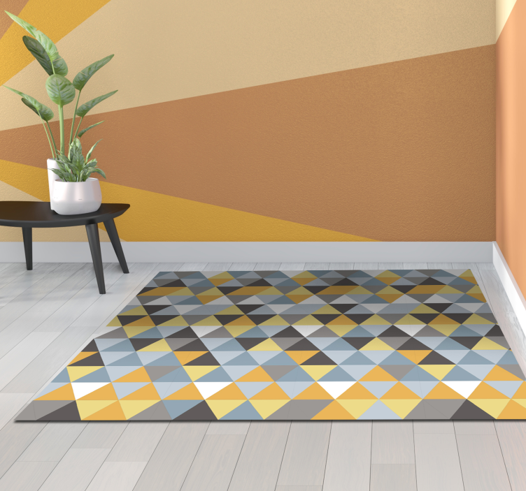 Tapis vinyles géométriques mosaïque triangulaire - TenStickers