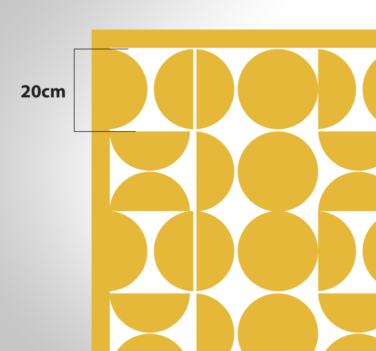 Tapis vinyles géométriques motif de cercle jaune - TenStickers
