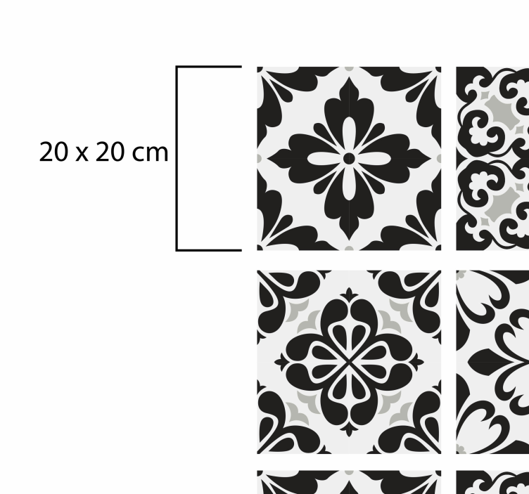 Tapis vinyle cuisine monochrome élégant - TenStickers