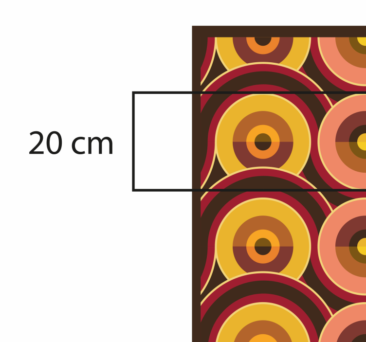 Tapis vinyle rétro cernes bruns vibrants - TenStickers