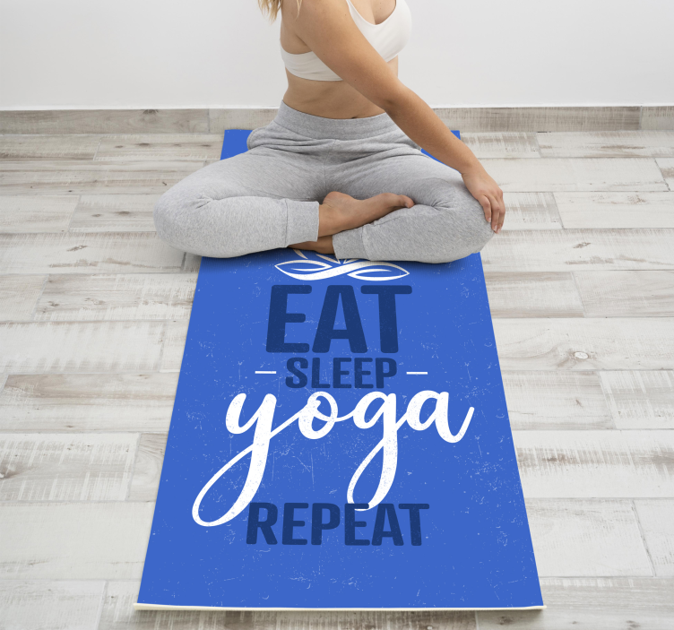 Tapis vinyle "Eat, Sleep, Yoga, Repeat" - TenStickers