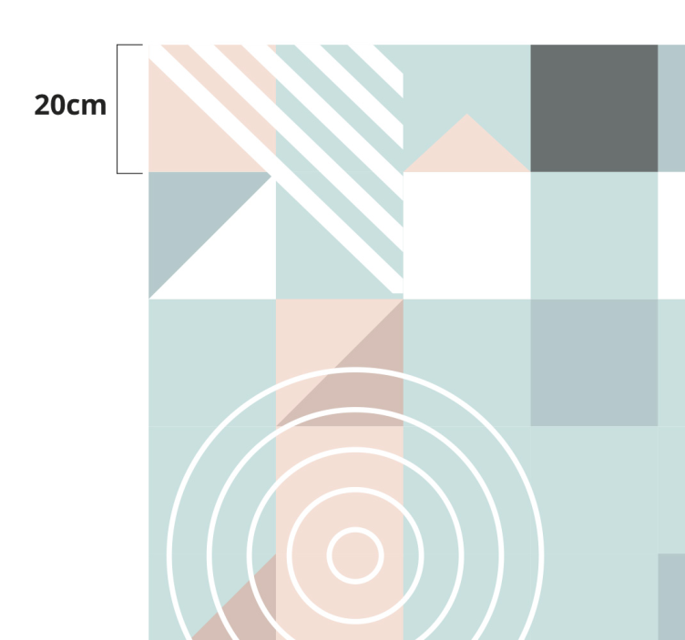 Tapis vinyles géométriques motif abstrait - TenStickers