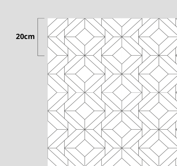 Tapis vinyles géométriques motif blanc - TenStickers