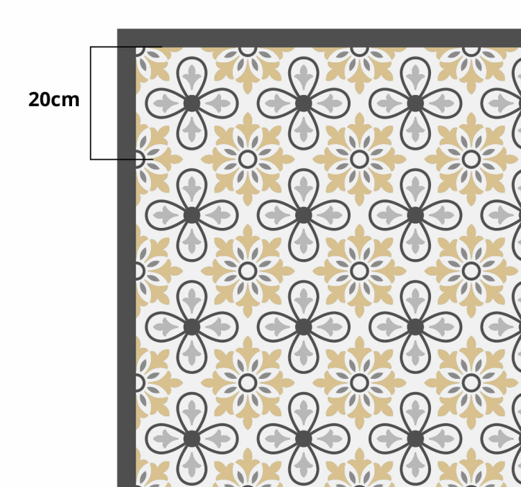 Tapis vinyles géométriques harmonie géométrique florale - TenStickers