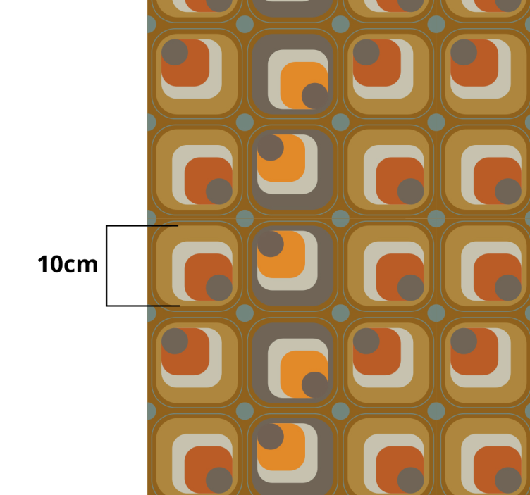 Tapis vinyle rétro blocs de couleurs rétro - TenStickers