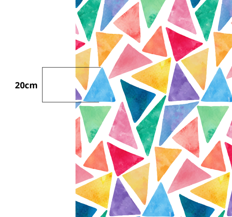 Tapis vinyles géométriques triangles colorés - TenStickers