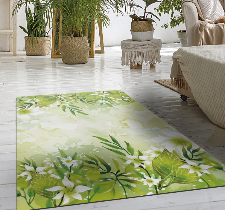 Tapis de chambre en vinyle motifs floraux incroyables - TenStickers