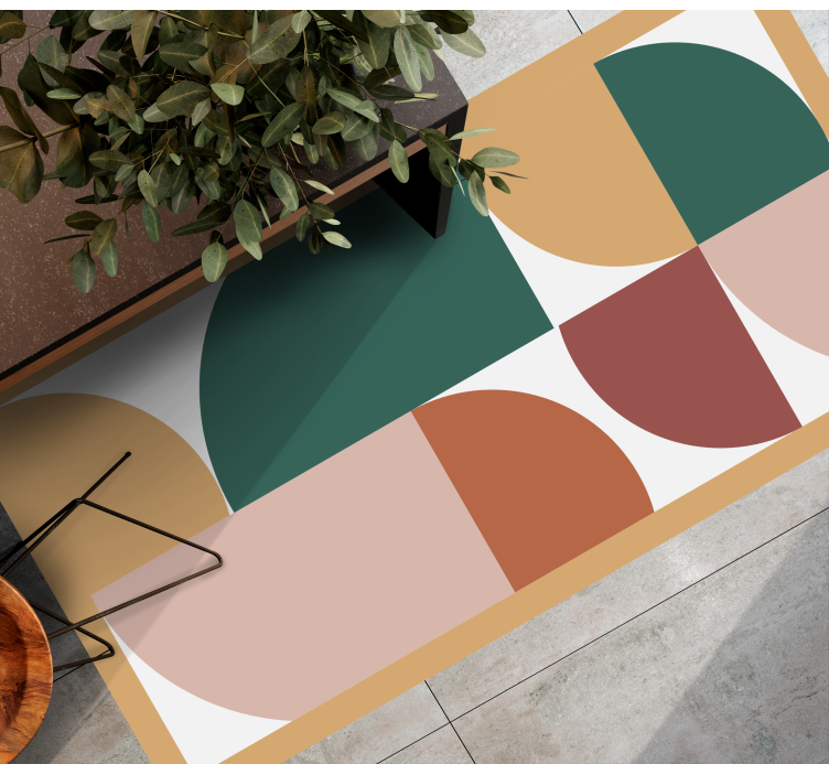 Tapis vinyle géométrique art abstrait - TenStickers