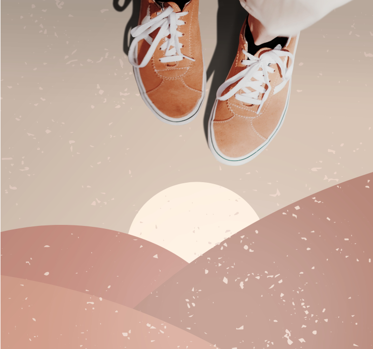 Tapis vinyle minimaliste paysage abstrait - TenStickers