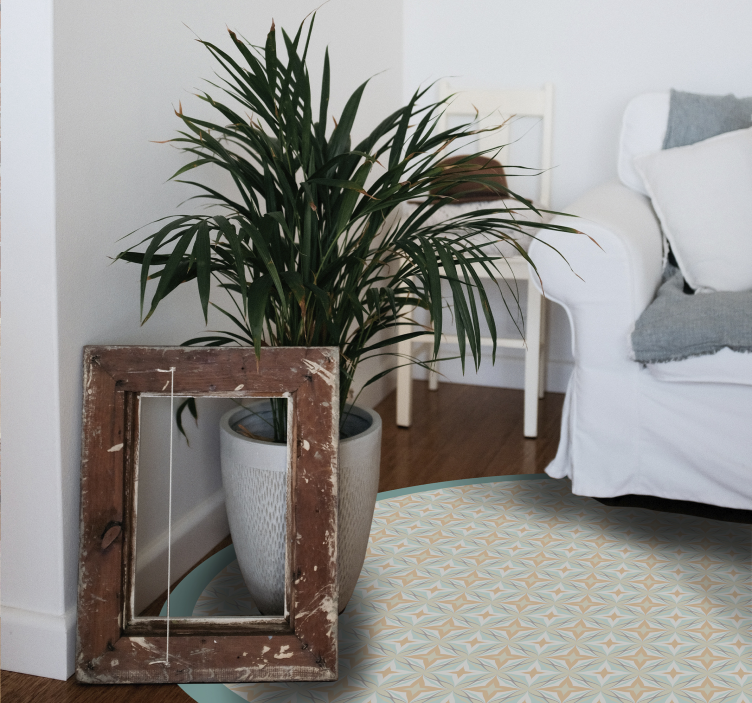 Tapis mosaique vinyle cercle de mosaïque - TenStickers