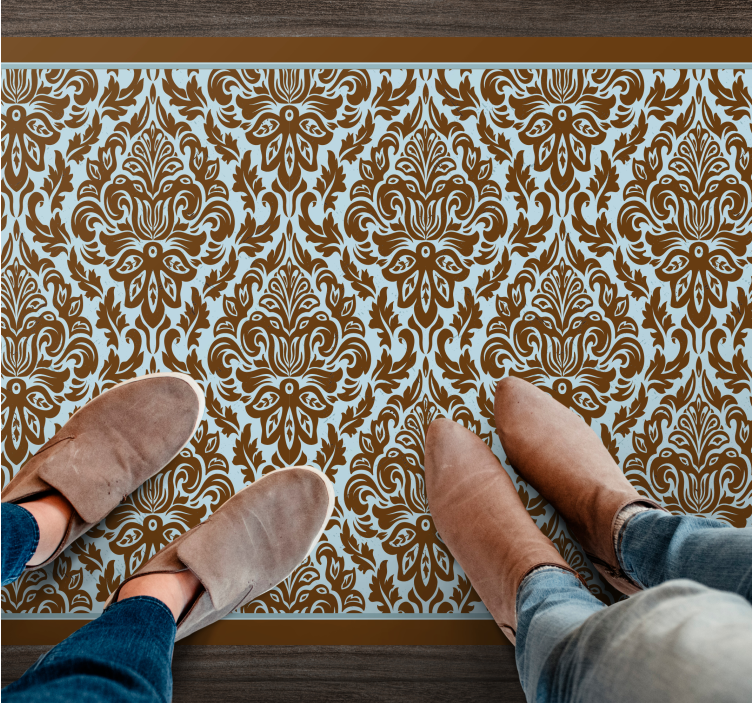 Tapis vinyle rétro composition florale élégante - TenStickers