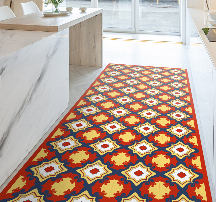 Tapis mosaique vinyle coureur de mosaïque complexe - TenStickers