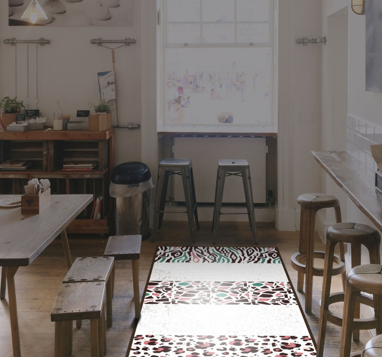 Tapis mosaique vinyle fusion de motifs en mosaïque - TenStickers