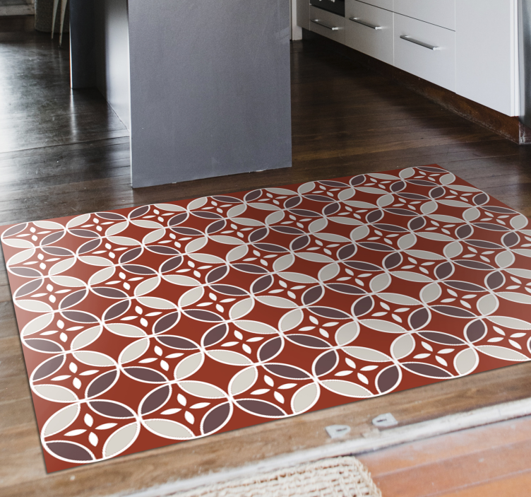Tapis mosaique vinyle mélange de motifs artistiques - TenStickers