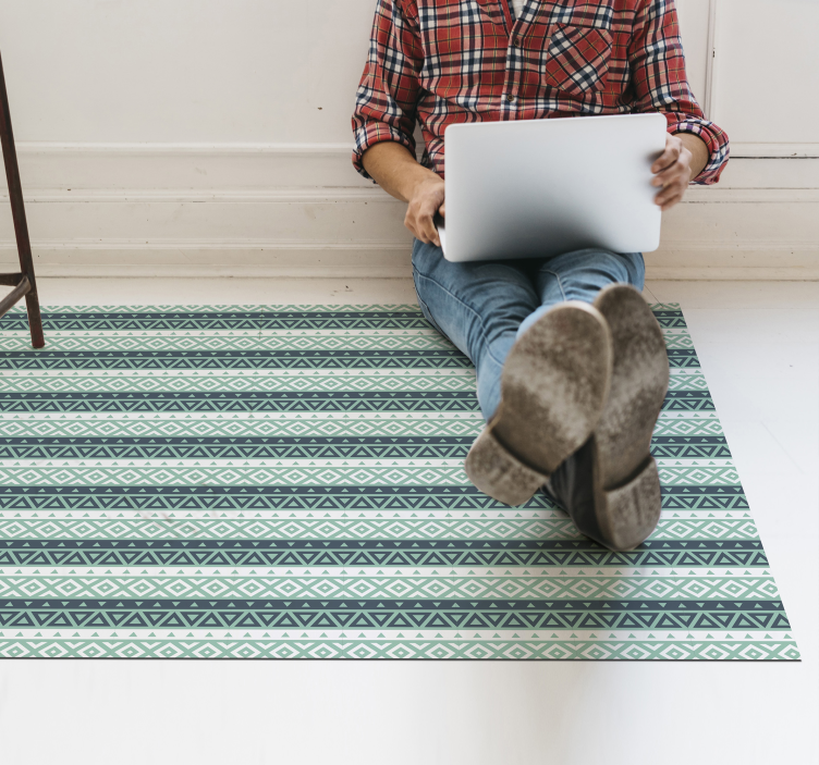 Tapis vinyle salon accent de maison à motif géométrique - TenStickers