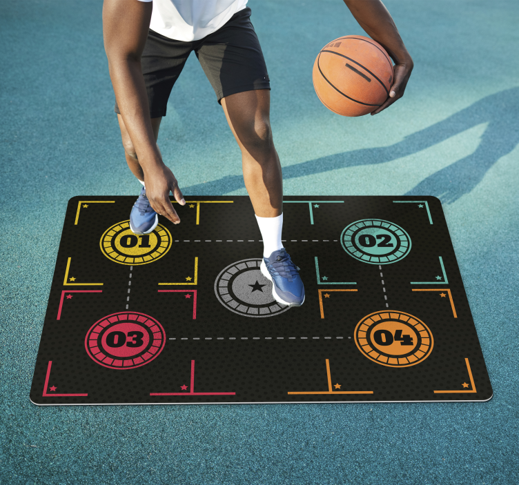 Tapis vinyle entraînement de basket-ball - TenStickers