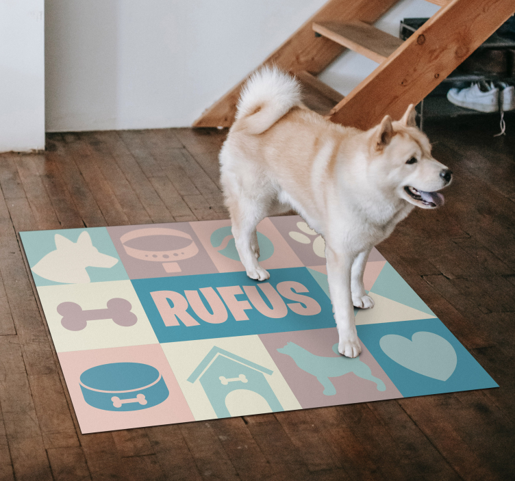 Tapis vinyle Chien personnalisé - TenStickers