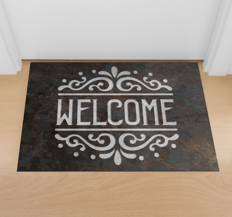 Tapis vinyle Ecriteau vintage bienvenue - TenStickers