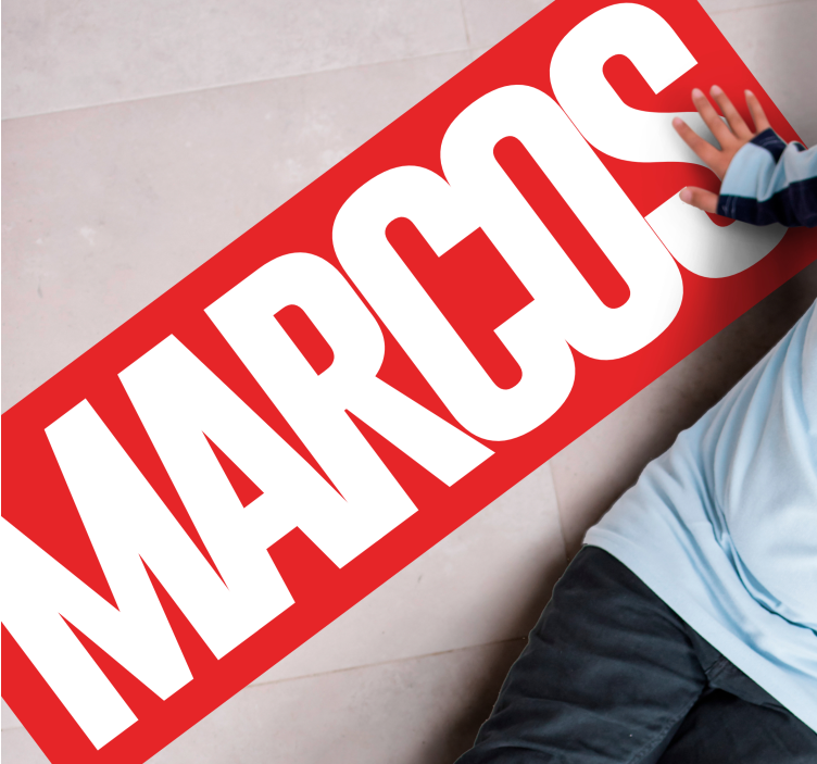 Tapis vinyle Prénom personnalisé comic - TenStickers