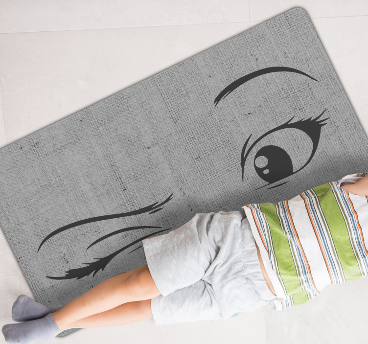 Tapis vinyle ado croquis d'eye-liner artistique - TenStickers