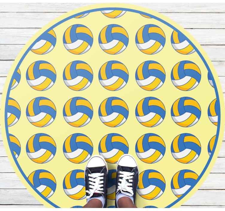 Tapis vinyle jeux motif de volley-ball - TenStickers