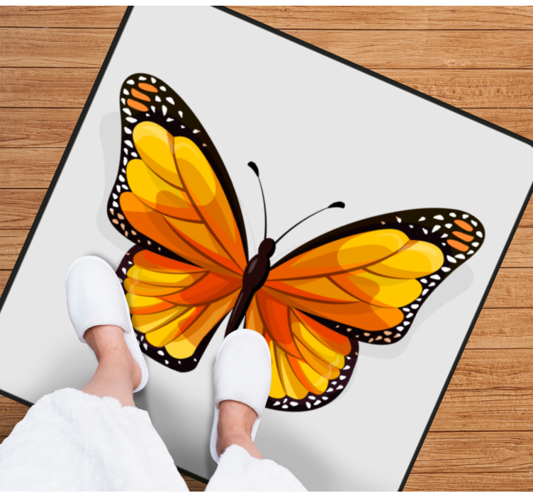 Tapis vinyle salle de bain bel art de papillon - TenStickers