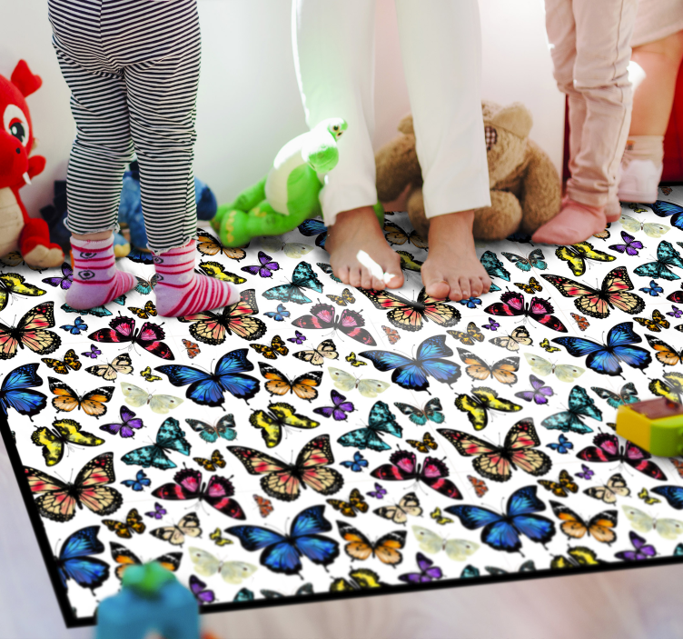 Tapis vinyle animal collection de papillons - TenStickers