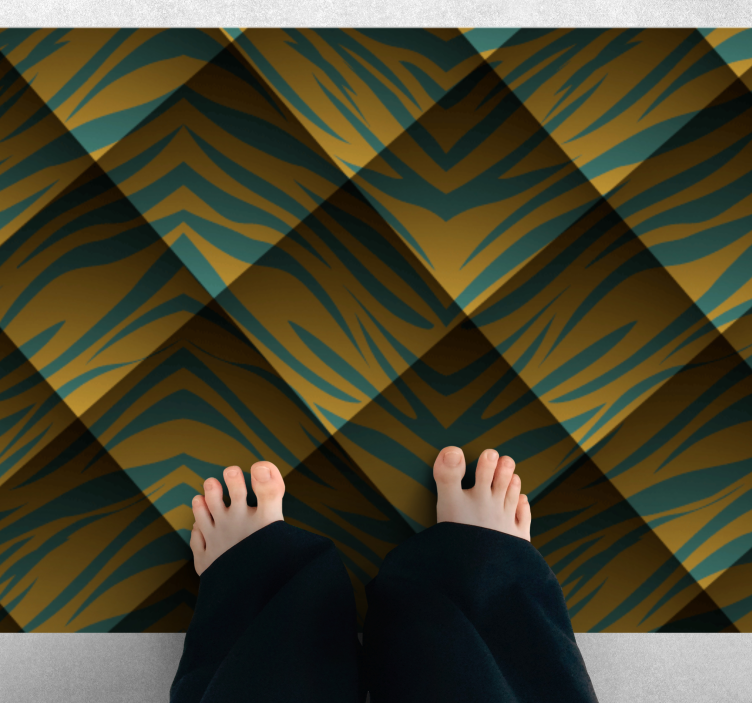 Tapis vinyle animal concept de rayures de tigre - TenStickers