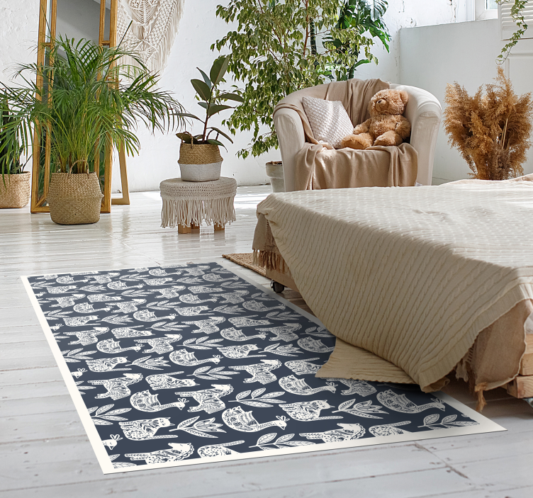 Tapis vinyle animal de délicieuses illustrations d'animaux - TenStickers