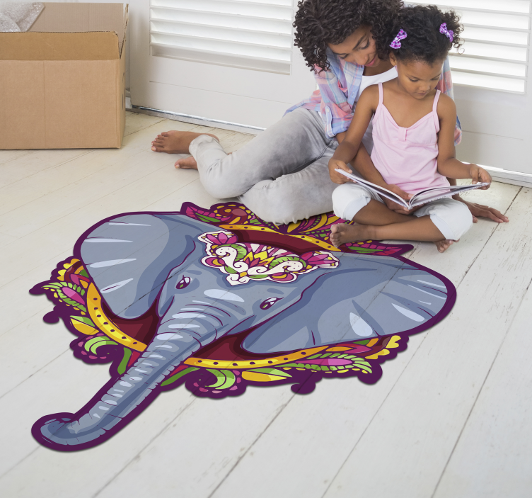 Tapis vinyle animal éléphant décoratif - TenStickers