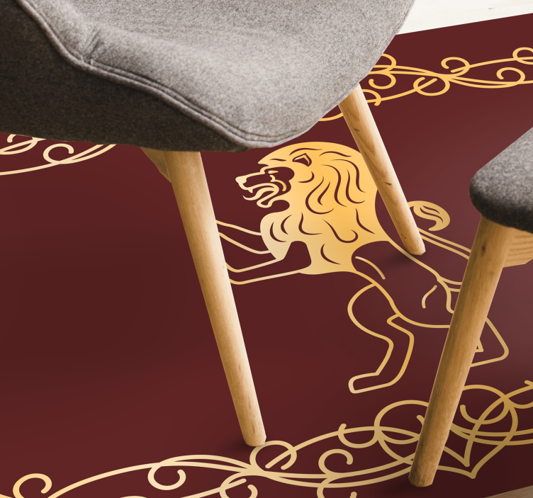 Tapis vinyle animal conception de l'emblème du lion - TenStickers