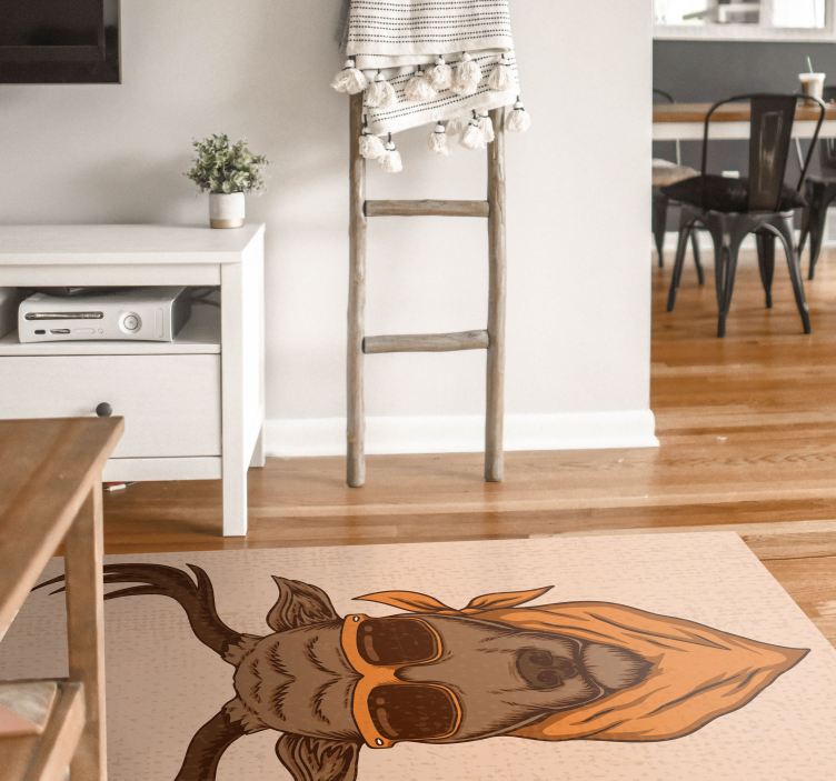 Tapis vinyle animal illustration de cerf cool - TenStickers