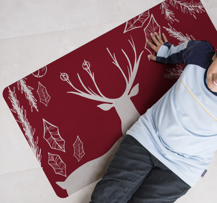 Tapis vinyle animal illustration inspirée de la nature - TenStickers