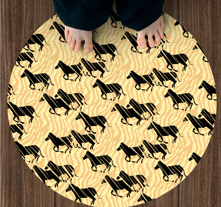 Tapis vinyle animal motif de cheval élégant - TenStickers