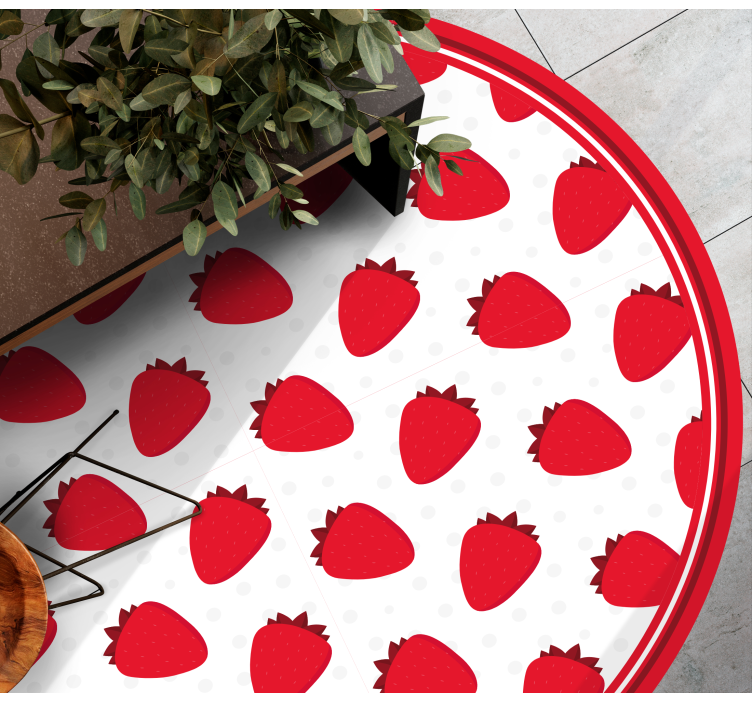 Tapis vinyle animal motif fraise - TenStickers