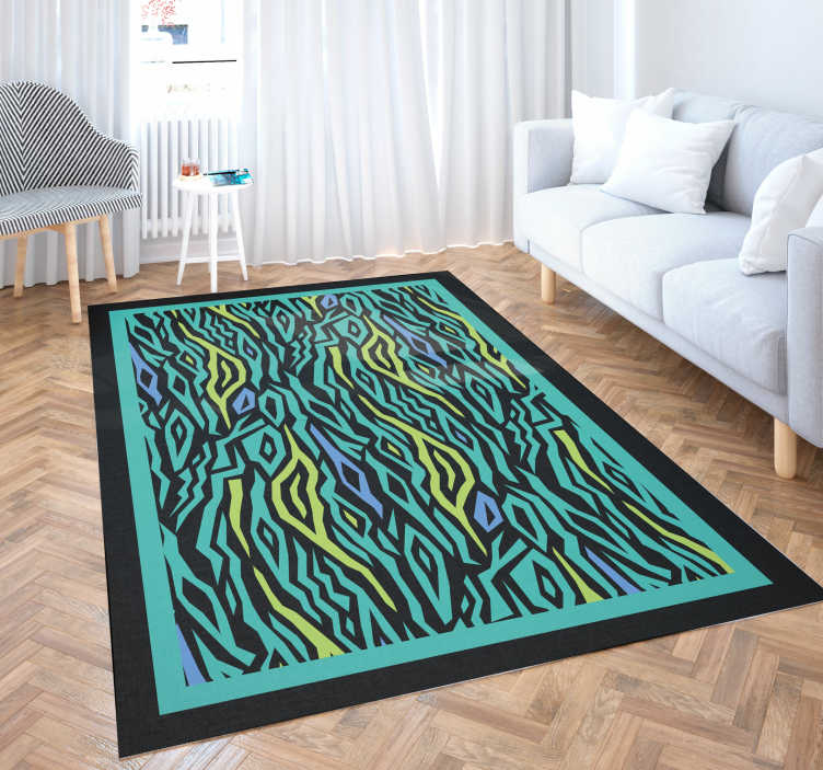 Tapis vinyle animal safari abstrait - TenStickers