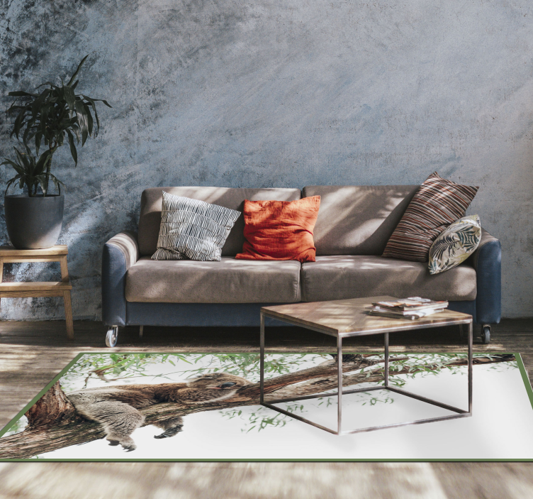 Tapis vinyle animal scène de l'arbre à koalas - TenStickers