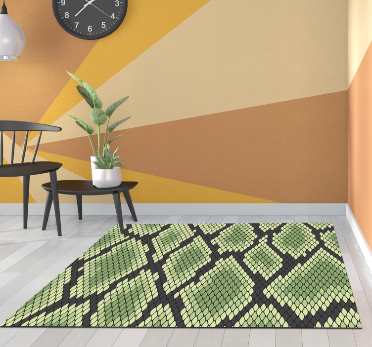 Tapis vinyle animal serpent vert - TenStickers