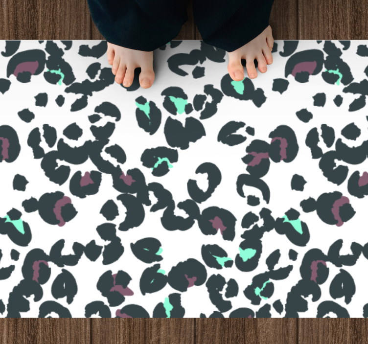 Tapis vinyle animal style motif léopard - TenStickers