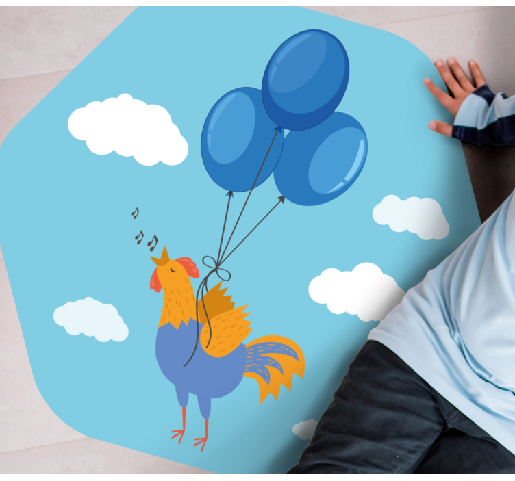 Tapis vinyle autres tapis ballons joyeux en forme de coq - TenStickers