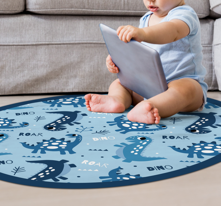 Tapis vinyle autres tapis cercle de jeu des dinosaures - TenStickers