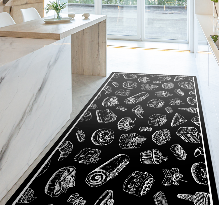 Tapis vinyle autres tapis croquis de confiserie - TenStickers