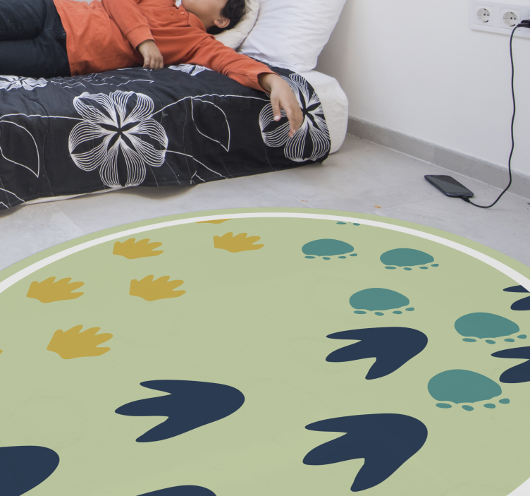 Tapis vinyle autres tapis empreintes de dinosaures - TenStickers