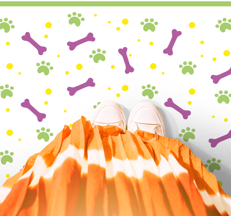 Tapis vinyle autres tapis empreintes de pattes amusantes - TenStickers