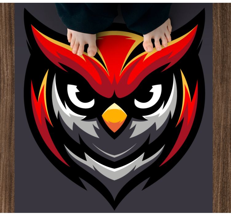 Tapis vinyle ado hibou graphique audacieux - TenStickers