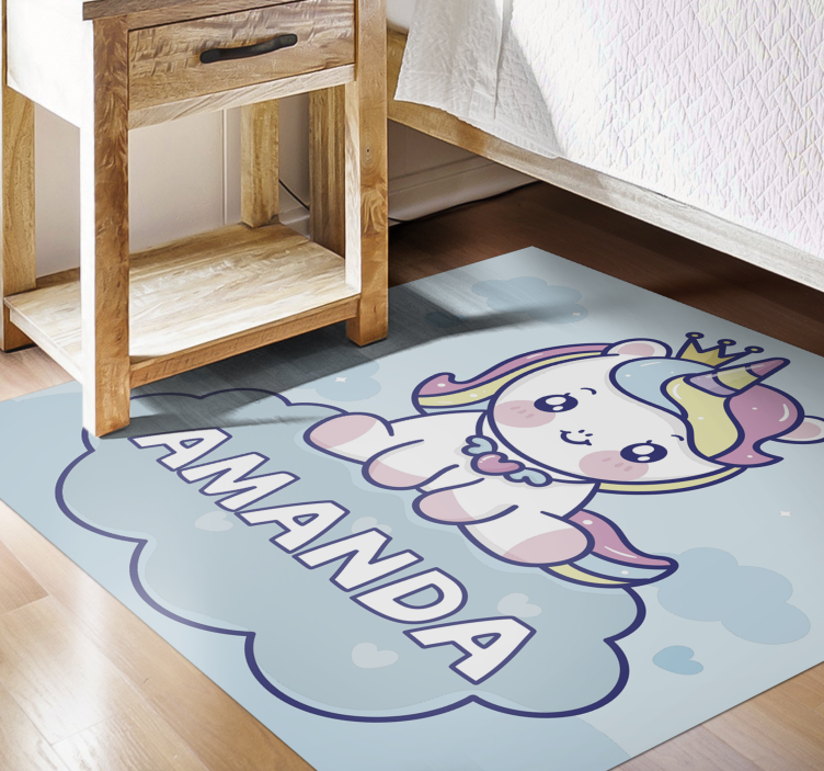 Tapis vinyle autres tapis licorne bébé personnalisée - TenStickers