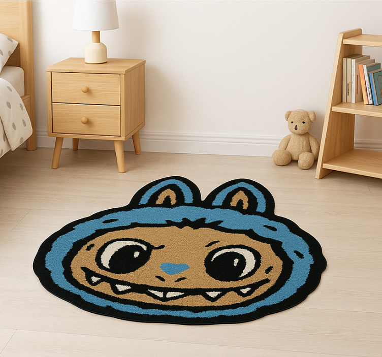 Tapis vinyle autres tapis motif labubu bleu - TenStickers