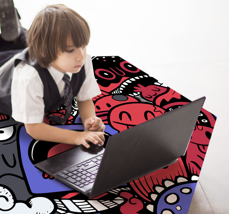 Tapis vinyle autres tapis oeuvre de monstres ludique - TenStickers