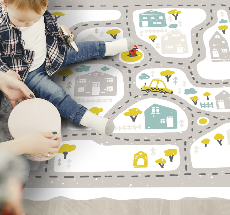 Tapis vinyle autres tapis piste urbaine ludique - TenStickers