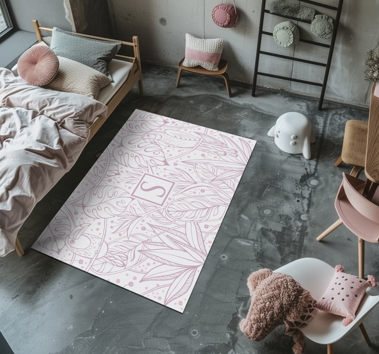 Tapis vinyle avec nom motif jungle personnalisé - TenStickers